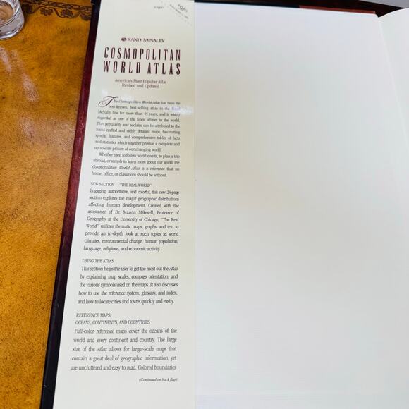 Rand McNally Cosmopolitan World Atlas Reference Colorful Maps Hardcover Book - Picture 4 of 5